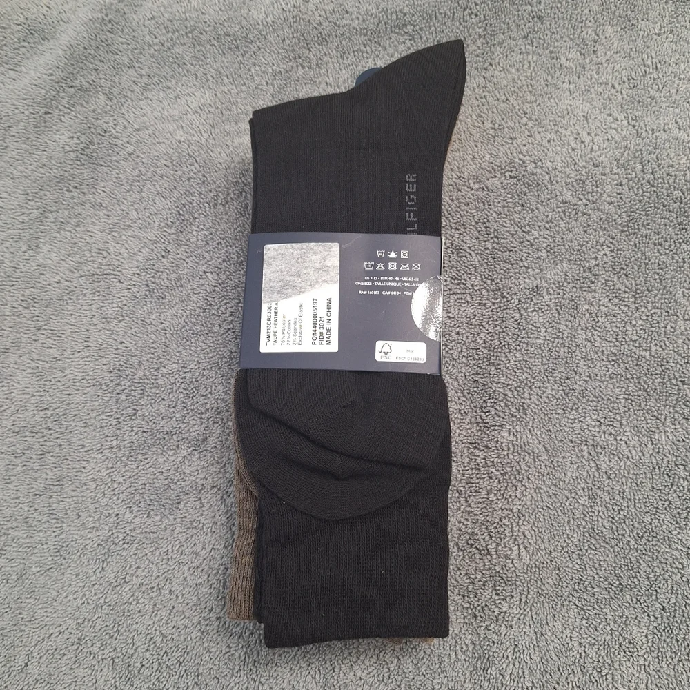 Tommy Hilfiger Men's Dress Crew Socks Iconic Flag Logo Heather Size 7-12